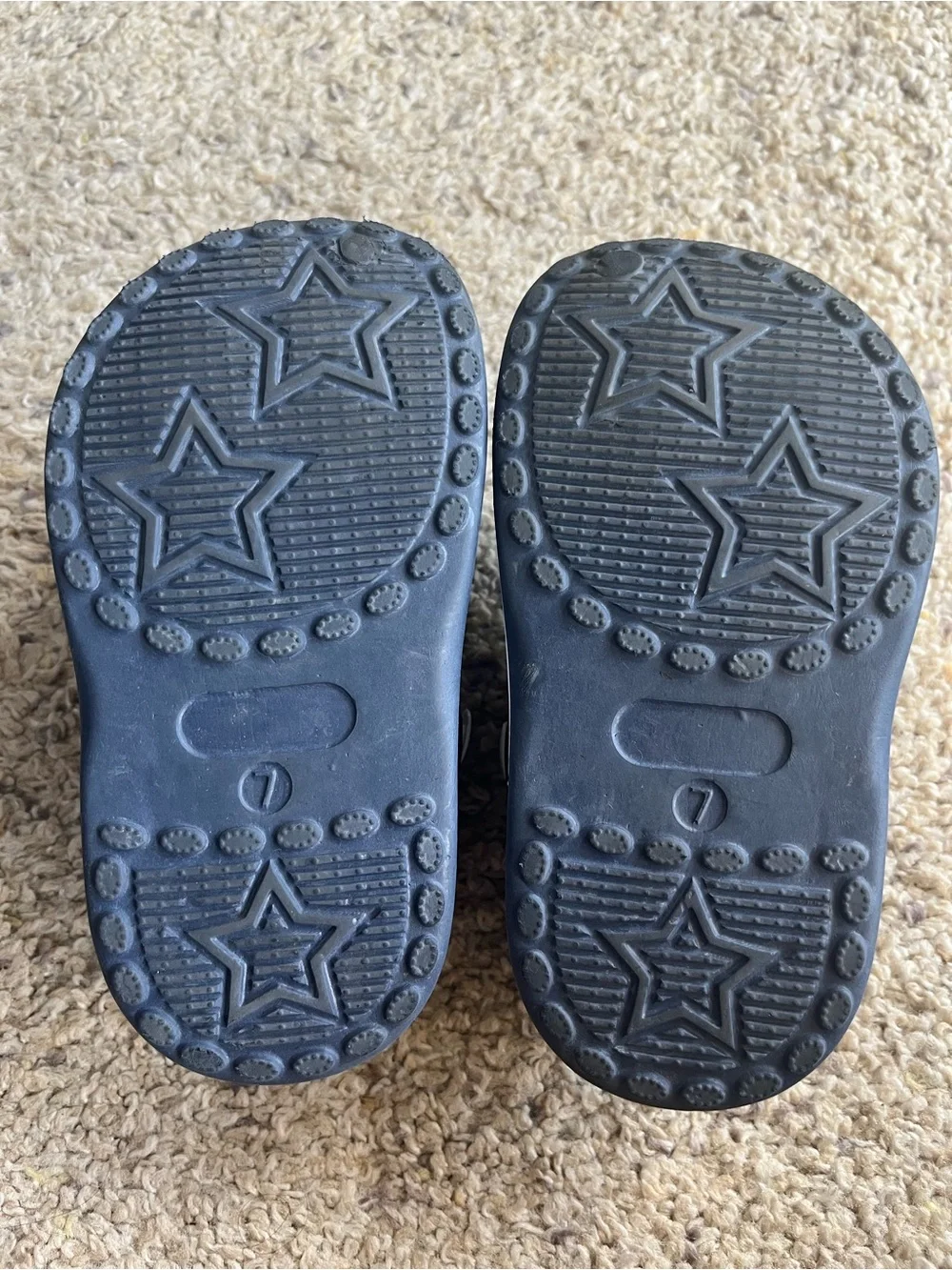 Kids Navy Shark Clogs - Size 7
